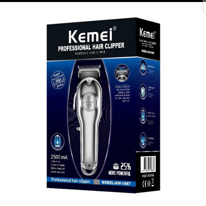 ✨New Ori Alat Mesin Cukur Rambut Kemei 1987 Hair Clipper1Set Gunting Rambut Terbaru
