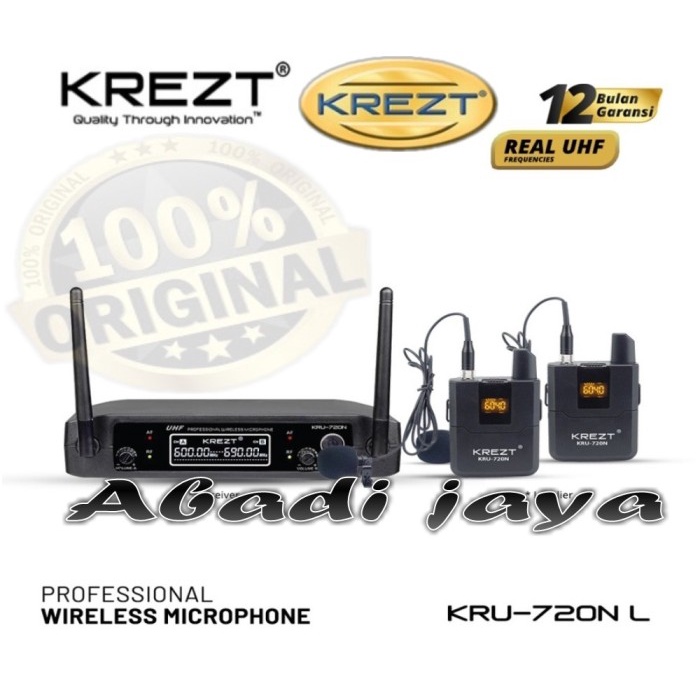 mic wireless krezt kru 720n L / kru720n / kru 720 n 3 warna original