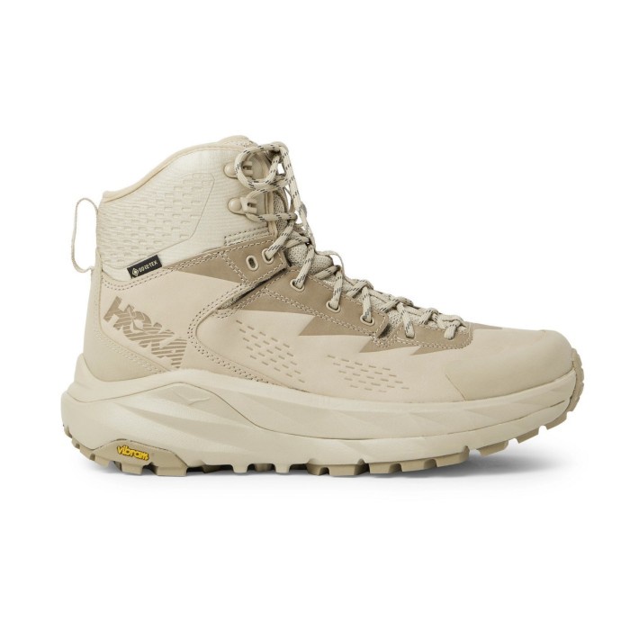 Promo Sepatu Gunung Boot Hoka One Kaha Vibram Gore-Tex Cream Grey Premium