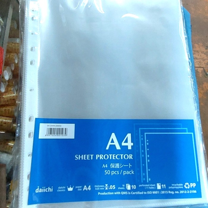 

Asli Daiichi Sheet Protector A4 Isi 50 (Per Set) Original