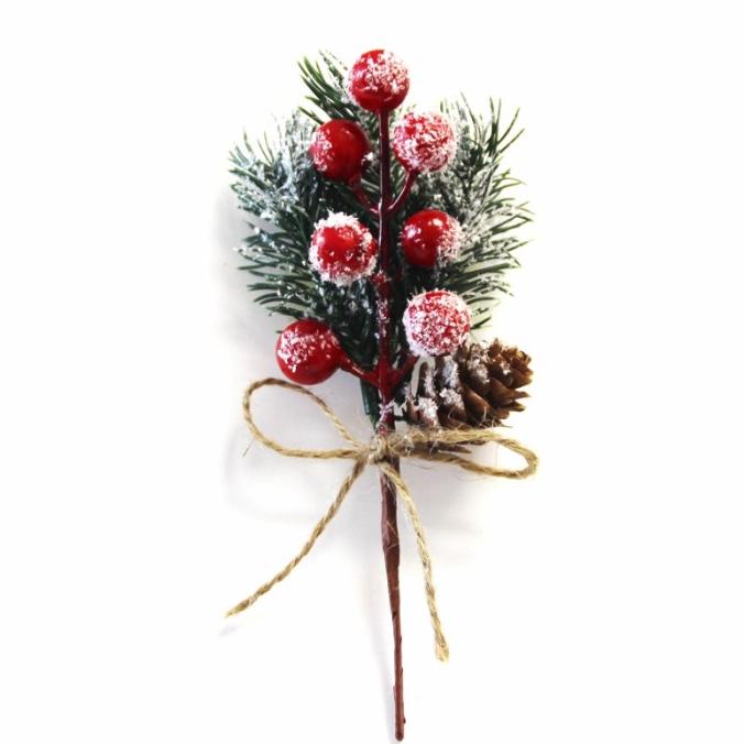 

New Daun Cherry Pinus Salju Pita Kraft Ornamen Kado Natal Hiasan Parcel Limited Edition
