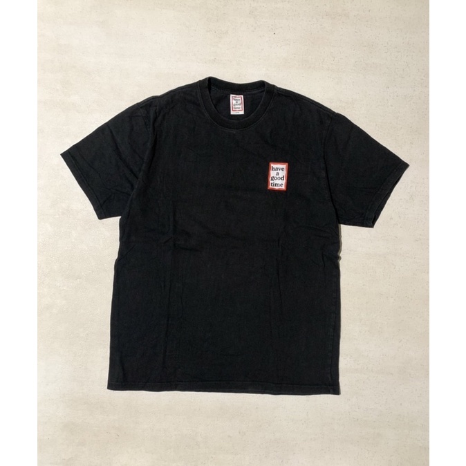 HAVE A GOOD TIME TEE BLACK RED FRAME SMALL FUCKING AWESOME X THRASHER T-SHIRT