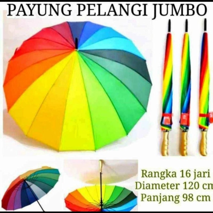 PAYUNG JUMBO PELANGI/PAYUNG JUMBO/PAYUNG MURAH/PAYUNG PELANGI JUMBO P ORIGINAL