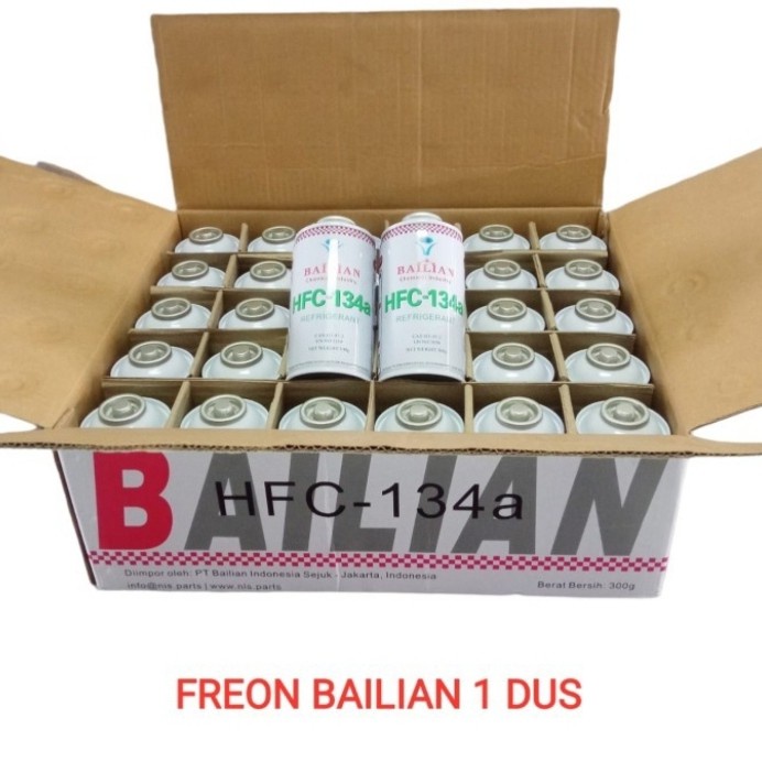 1 Dus Freon Kaleng Bailian AC Mobil HFC R134a Asli Original 30 Pcs star