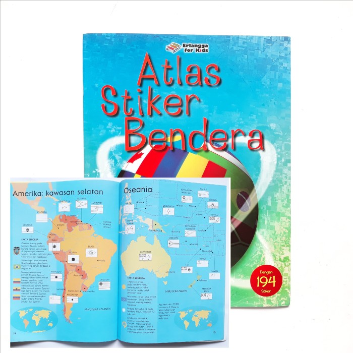 Promo Buku Pengetahuan Atlas Sticker Bendera Stiker Erlangga For Kids Terbaru