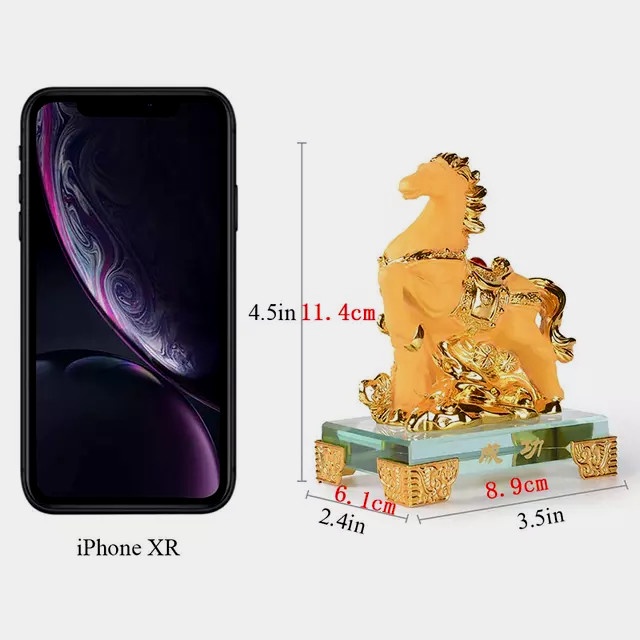 Pajangan patung 12 shio F6 warna emas shio no 7-12