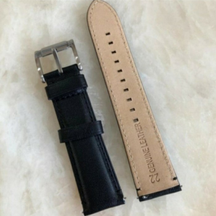 TALI KULIT JAM FOSSIL LEATHER STRAP FOSSIL ORIGINAL+PEN 22MM HITAM
