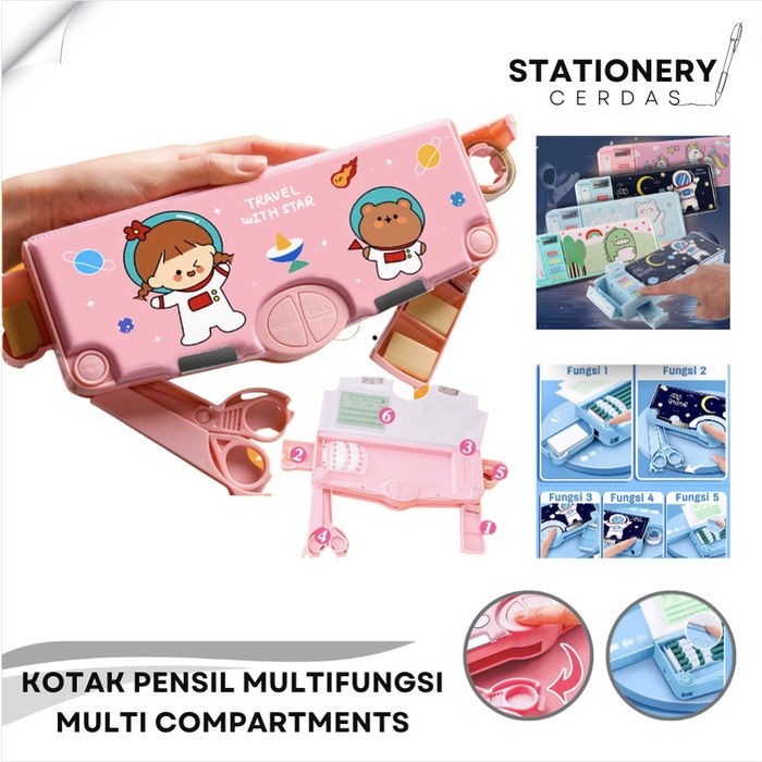 

KOTAK PENSIL MULTIFUNGSI TEMPAT ALAT TULIS PENCIL CASE MOTIF KARTUN