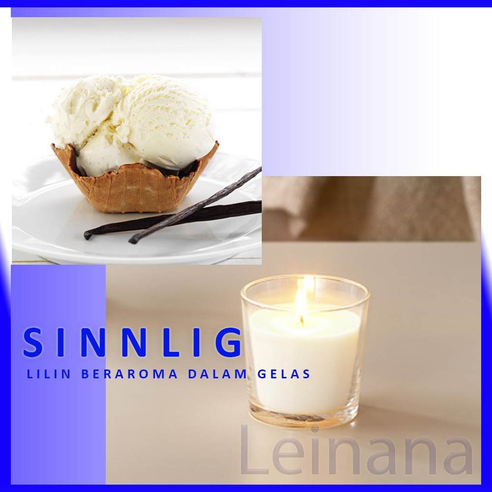 Sinnlig Lilin Beraroma Dalam Gelas Lilin Aroma Terapi Lilin Beraroma Wangi Buah-Buahan Sinlig 7,5Cm
