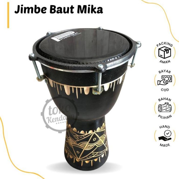 Jimbe - Jimbe Mika Model Darbuka Head Mika 8 Inch Ring Baut Kuat Berkualitas