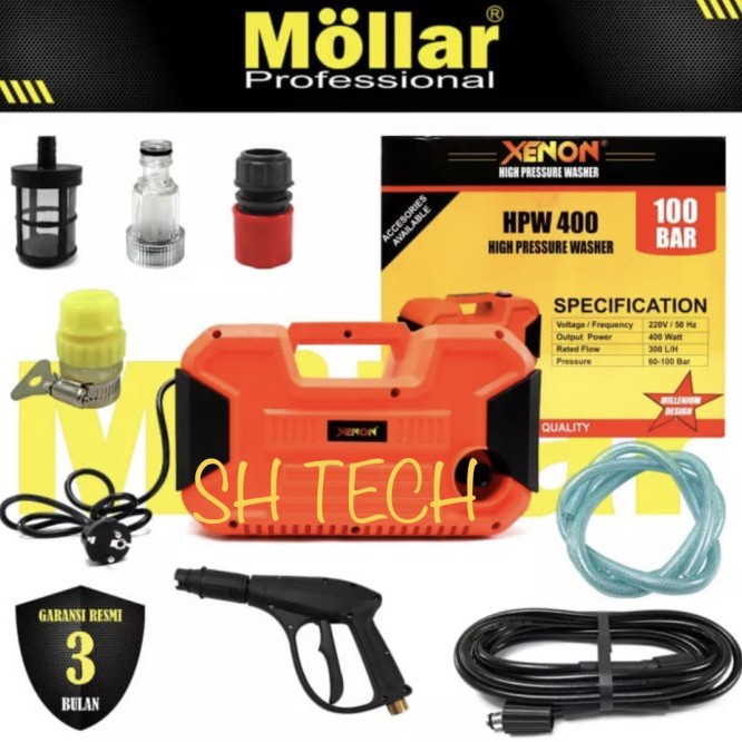 JET CLEANER XENON HPW 400 HPW400 MESIN STEAM CUCI MOBIL AC 400 WATT