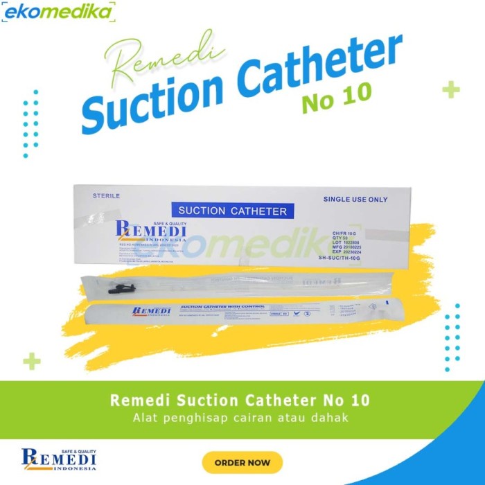 Remedi Suction Catheter No 6, 8, 10, 12, 14, 16 -Tatasie