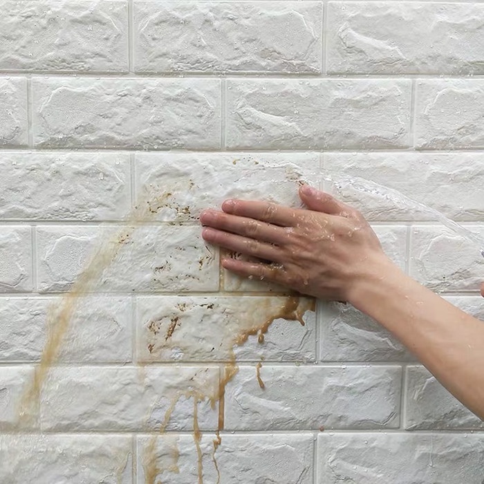 wallpaper 3d zt0107 brick foam cream wallpaper dinding batu bata kalipurwo.seller