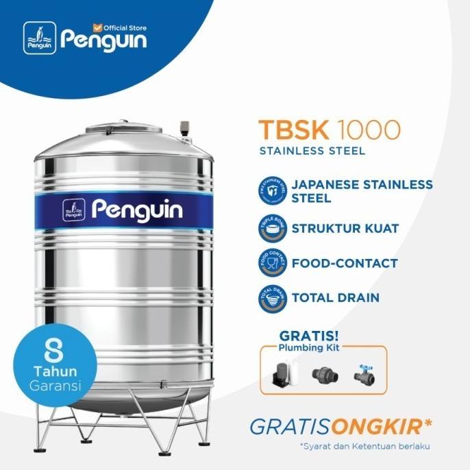 Tangki Air Stainless Penguin TBSK 1000 liter - toren tandon Pinguin