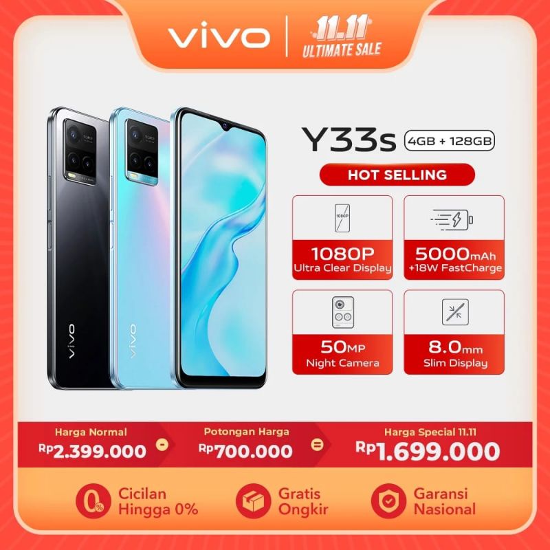 MURAH VIVO Y33s RAM 4/128GN 5000mAh 50MP CAMERA