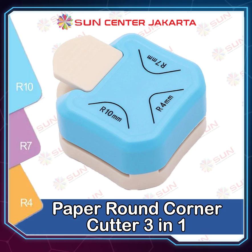 

Termurah Round Corner Cutter 3 in 1 Pemotong Sudut Corner Puncher Rounder Pemotong Ujung Kertas Plastik pembolong kertas Original
