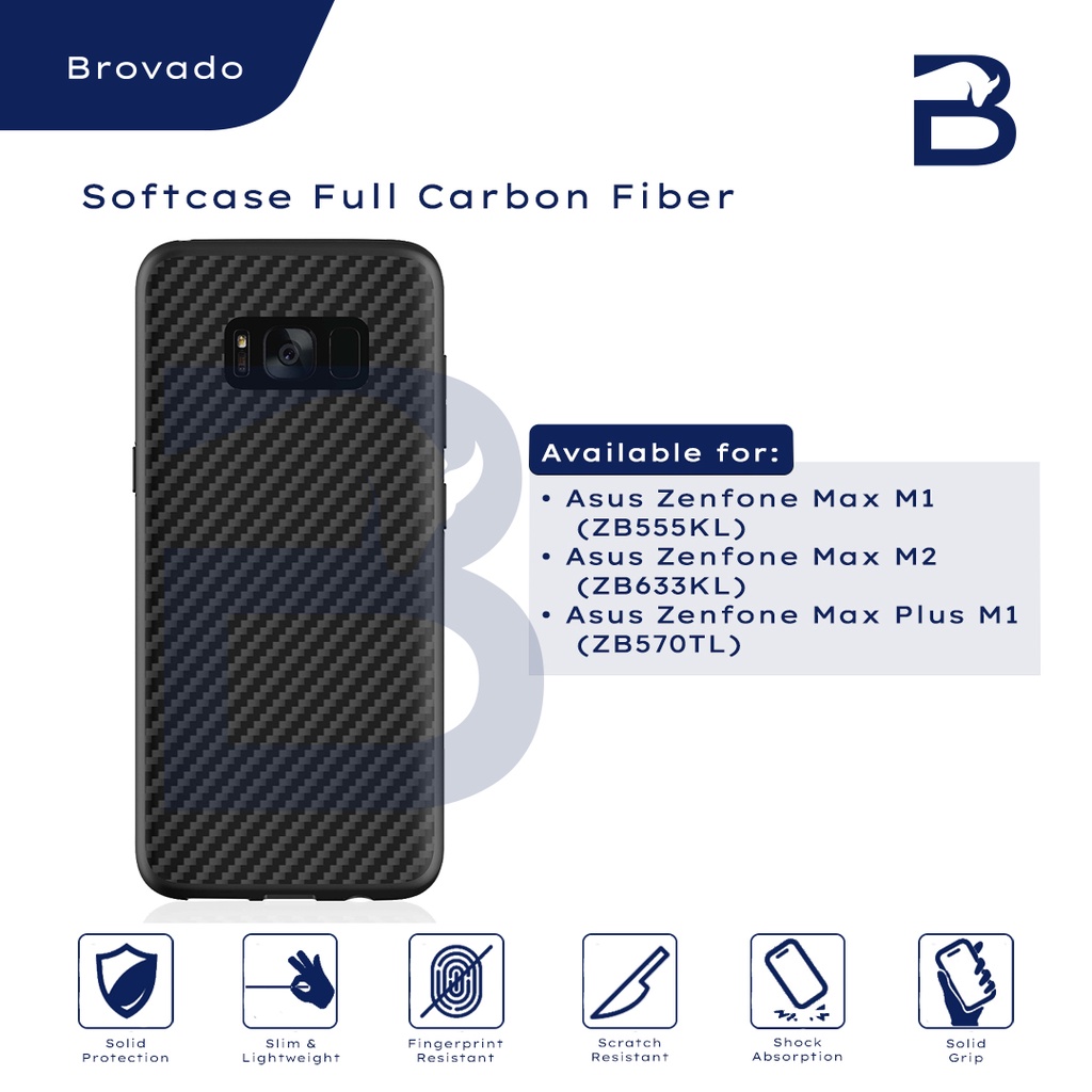 Casing Samsung A7 2017 / A7 2018 Softcase Full Carbon Fiber Hybrid Cover Case