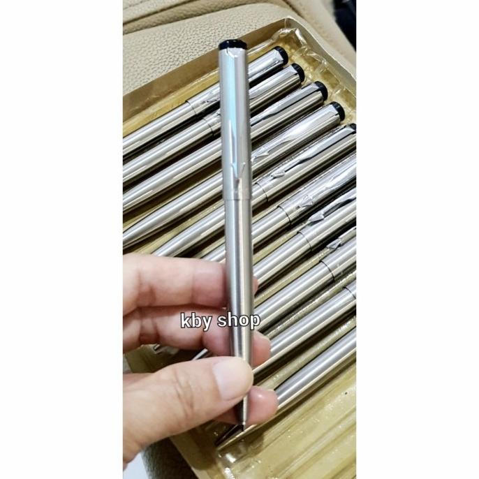 

Pulpen Stainless Steel Mirip Parker Clip Silver Vector Cetek Cetek Pen Kode 1424