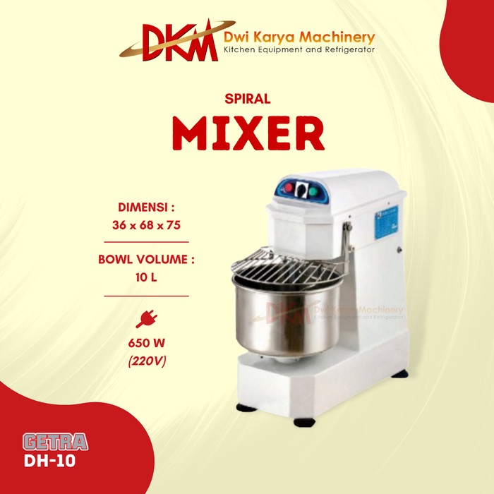 SPIRAL MIXER GETRA DH 10/MIXER SPIRAL DH10 GETRA/DH-10