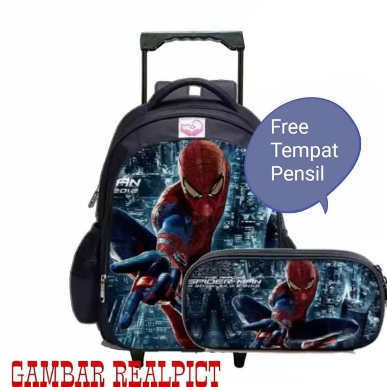 Trend - TAS TROLI TAS DORONG RANSEL ANAK LAKI-LAKI KARAKTER SUPERHERO - TAS TROLI ANAK - TAS ANAK
