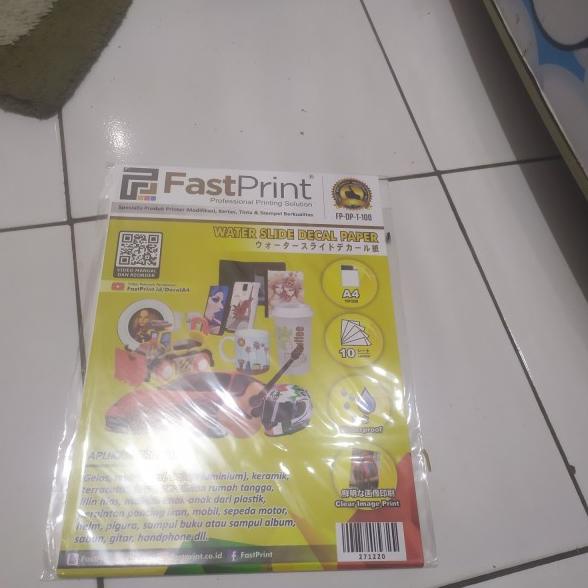 

Miliki - Fastprint Kertas Water Slide Decal Paper Ukuran A4 100 Gram (10 lembar) ,,