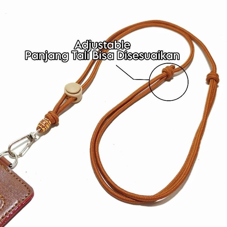 

COD Lanyard id card holder name tag 2 slot rotary Bergaransi