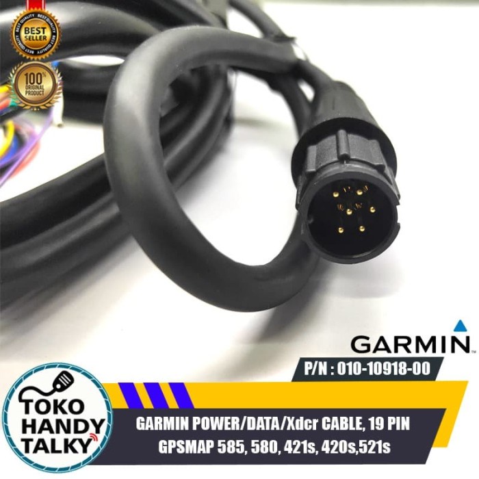 New!! Bagus Garmin Power Data Xdcr Cable 19 Pin Gpsmap 585 580 421S 420S 521S