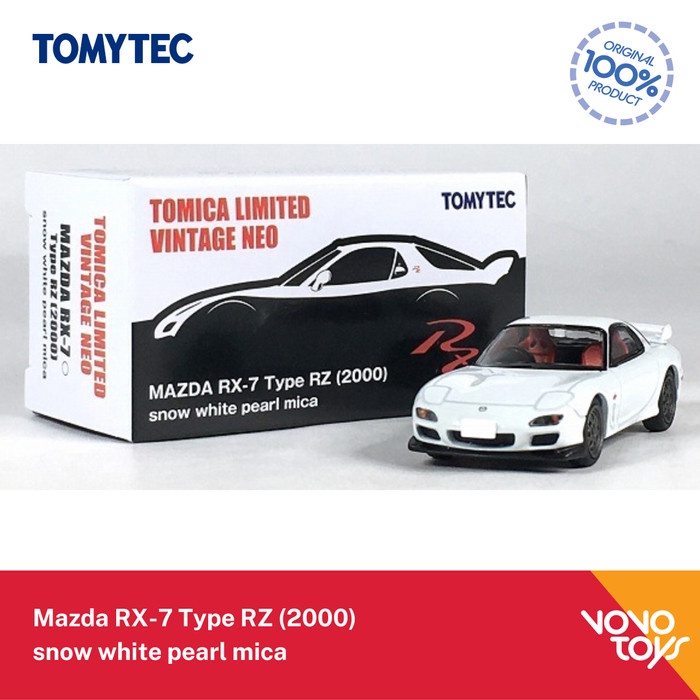 ✅COD Tomica Limited Vintage Tlv Mazda Rx-7 Type Rz 2000 White Hk Exclusive Diskon
