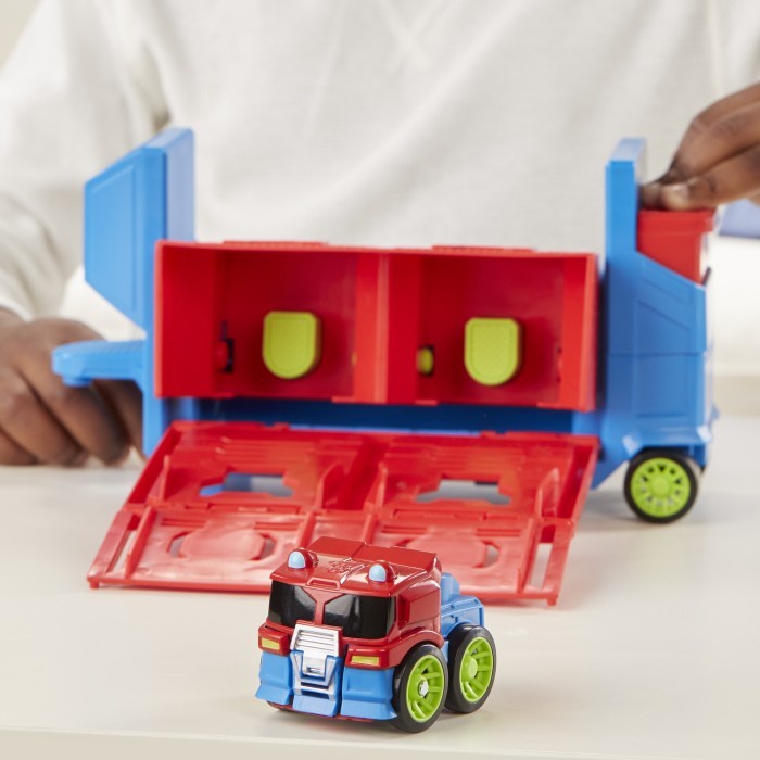 MUST HAVE PLAYSKOOL TRANSFORMERS RESCUE BOTS ACADEMY FLIP RACERS OPTIMUS PRIME TERLARIS