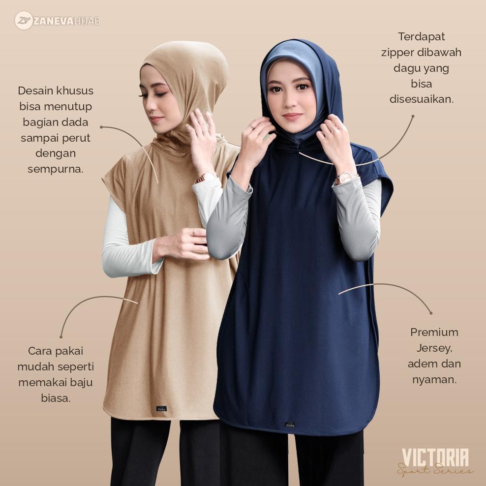 original Zaneva - Vest Hijab sport Jersey premium by Zaneva Termurah