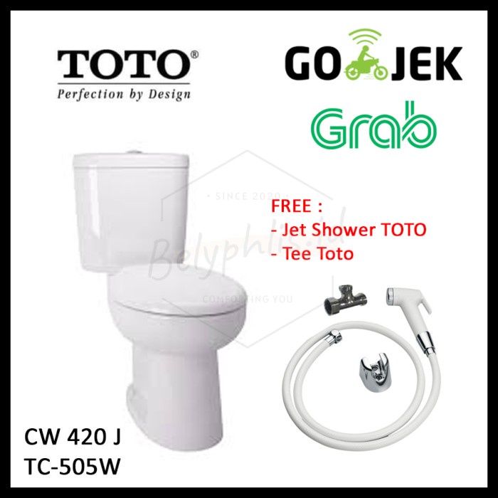 Promo Cw 420 J Kloset Duduk Toto 50 Cm Monoblok Toto ( Bandung Only ) Free Ongkir