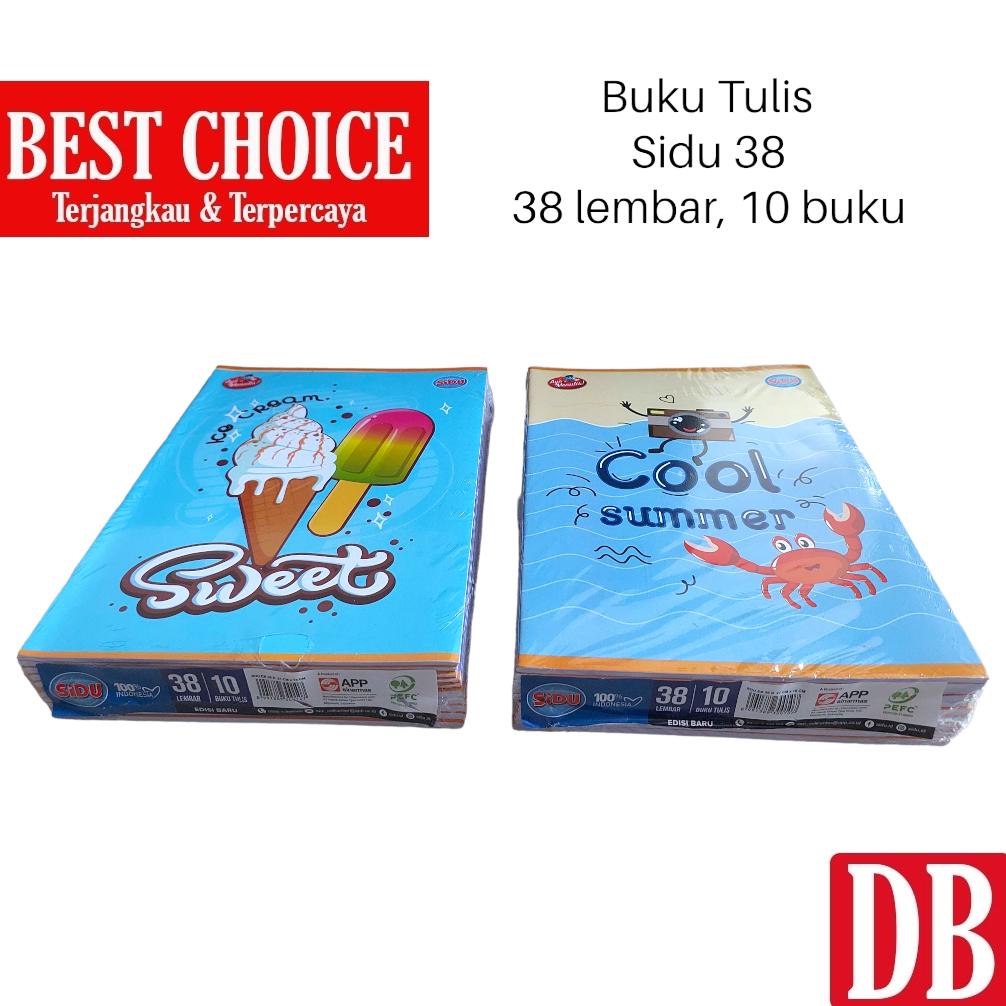 

Hot Sale Buku tulis SIDU 38 lembar (10 pcs) ,.