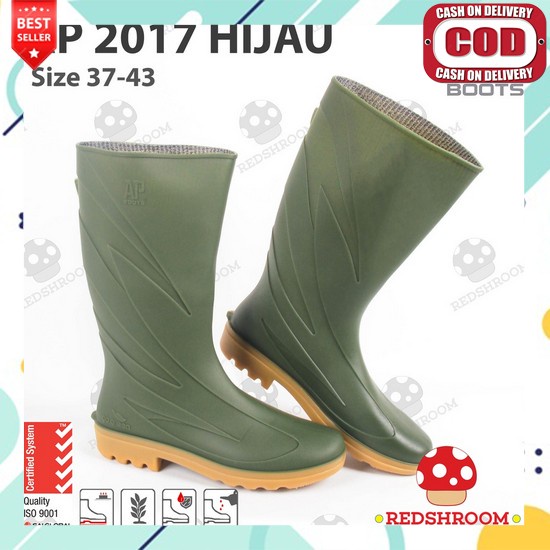 Sepatu Boots Berkebun Sawah Bangunan Anti Air Boot Kerja Proyek Spatu Bot Karet Anti Slip Boat Sapat