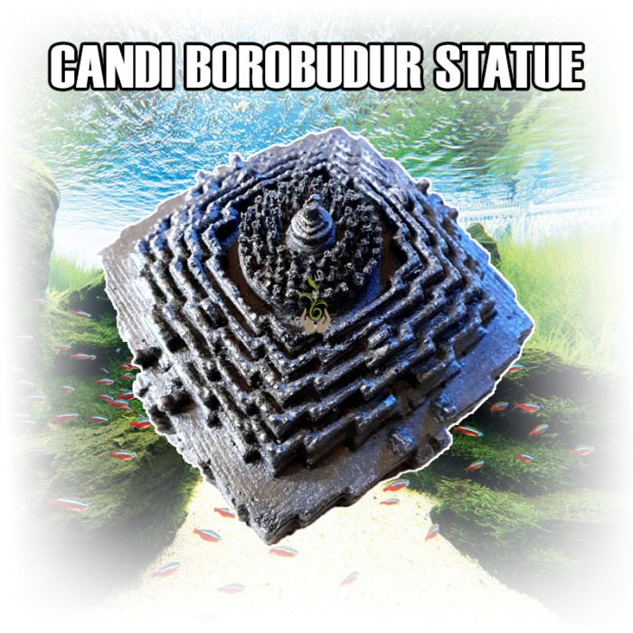Promo Dekorasi Aquarium Patung Batu Candi Borobudur Besar Aquascape Terbaru