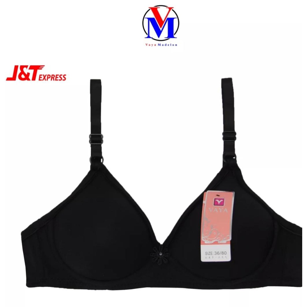 Promo Paketan 3 dan 6 Pcs BH Bra Vaya Art B5 Cup B Tanpa Kawat Original Kait 3