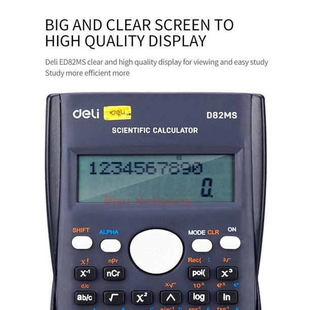 

TERLARIS - DELI SCIENTIFIC CALCULATOR - KALKULATOR ILMIAH KULIAH SEKOLAH [ED82MS]
