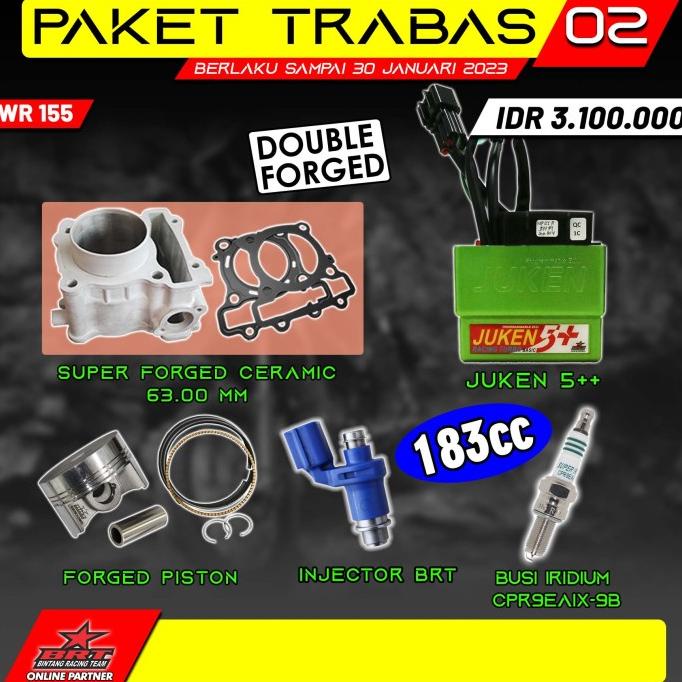 BRT Paket Bore UP WR 155-Block Ceramic-Piston-Juken-Injector-Noken AS