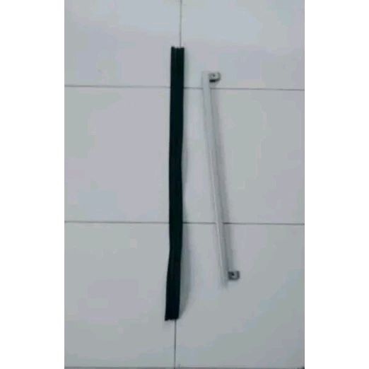 plat dudukan kaca pintu plus karet Lis penjepit kaca pintu kijang kapsul 7k