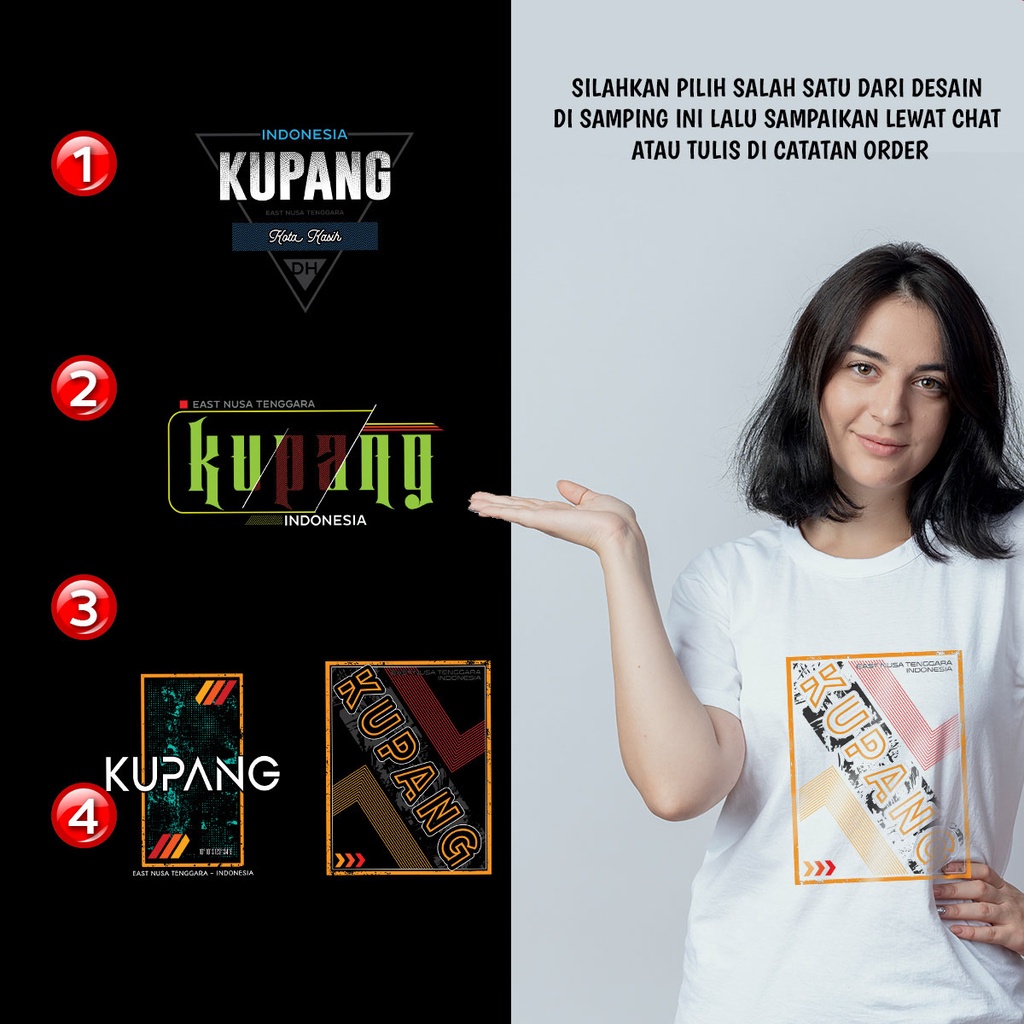 Kaos Distro KUPANG Premium - 4 DESAIN KEREN KUPANG - XKPG3