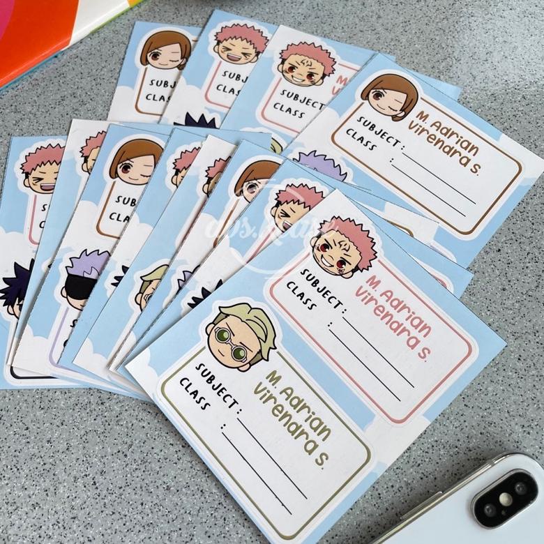 

terbaru Jujutsu Kaisen Sticker buku WAJIB TULIS NAMA promo