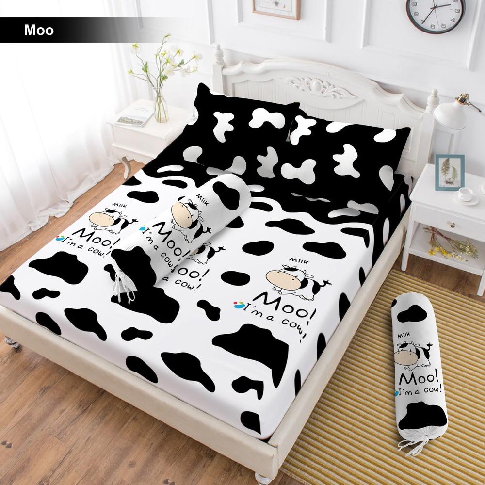 Promo Sprei Vito Moo, Sprei Motif Sapi 180X200, 160X200, 120X200 Ubt843