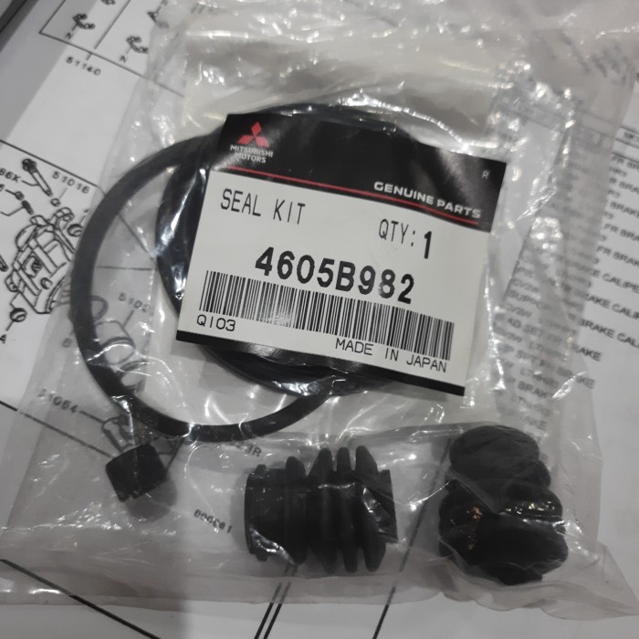 Seal Kit Kaliper Rem Depan Outlander Sport Asli [Kode Af001Kode Af002Kode Af003Kode Af004Kode