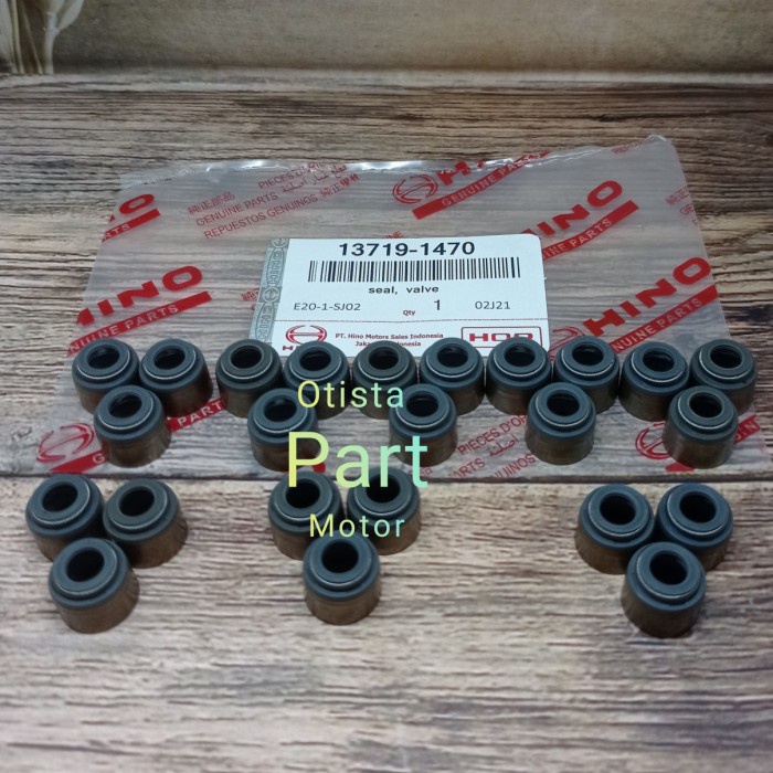 Seal Klep Valve Hino Lohan Jo8C Acm Japan Tech Asli Set 24 Pcs [Kode Ab001Kode Ab002Kode Ab003Kode