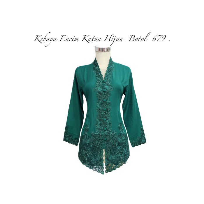 KEBAYA ENCIM KATUN HIJAU ARMY 679
