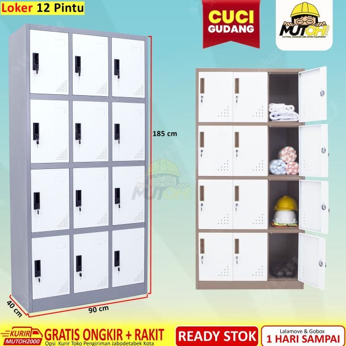 

Loker Locker Besi 12 Pintu Full Plat Lc12P Original