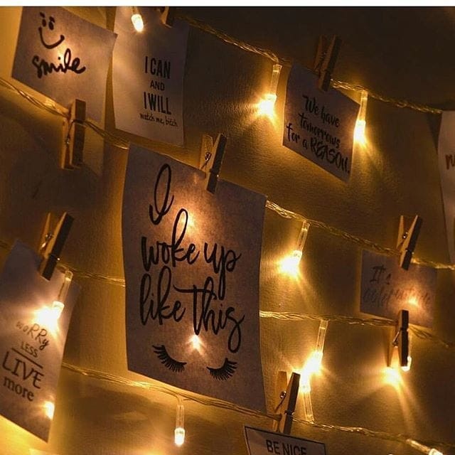 

Promo Tumblr Lamp With Wooden Photo Clip 20Pcs
