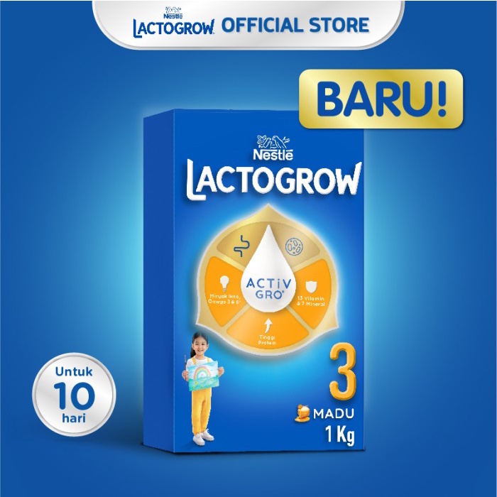 

Nestl Lactogrow 3 Madu Susu Anak 1-3 Tahun Box 1Kg