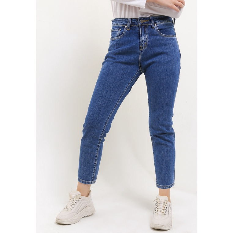 Celana Jeans Lois Original Wanita Panjang Warna biru 100% Asli Kekinian Denim Straight Pant FTW333 Woman Casual