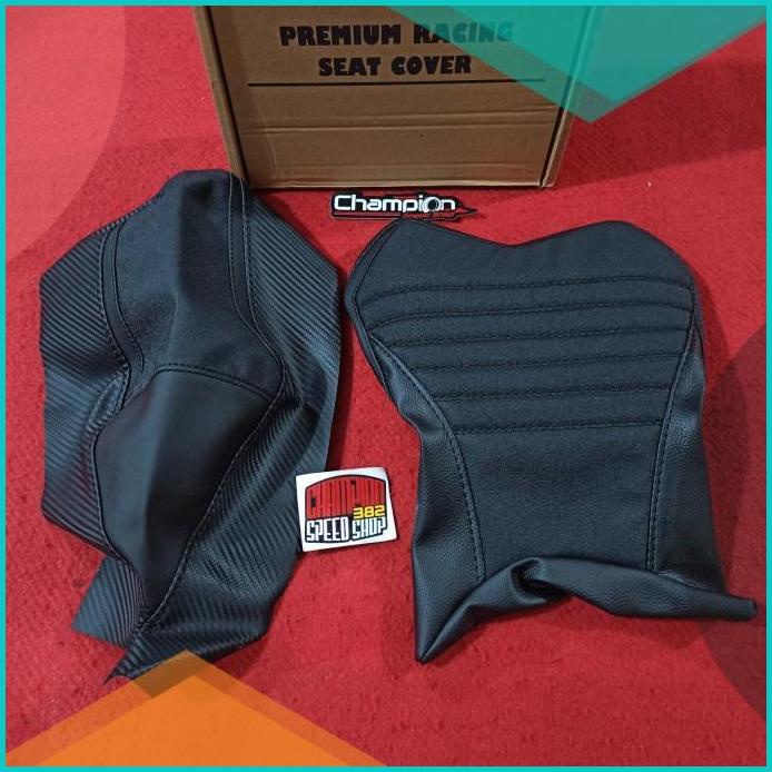 Racing Seat Cover Sarung Kulit Jok New Ninja 250FI 250 FI 2018 Black