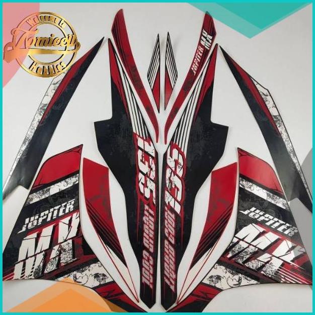 stiker striping motor yamaha Jupiter mx new 135 2013 merah list body